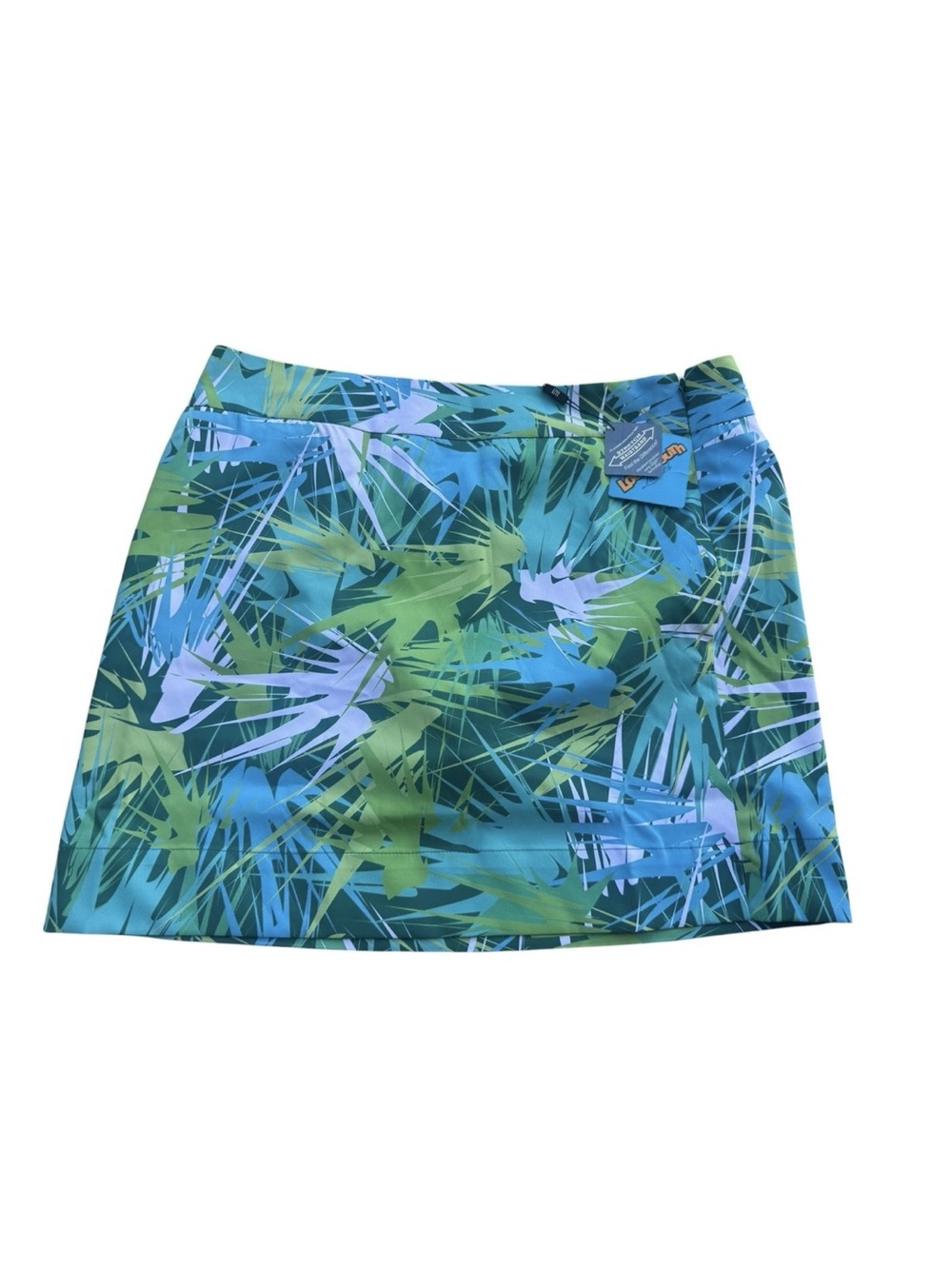 NWT Loudmouth Green Splatterific Golf Skort Woman’s Size 10 Athleisure Sporty